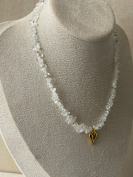 Naszyjnik Biały Kwarc