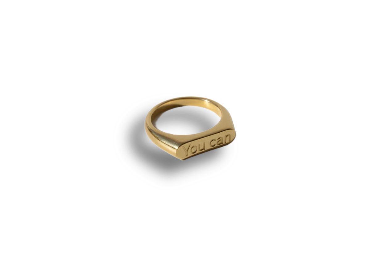 Gold ring "You Can"