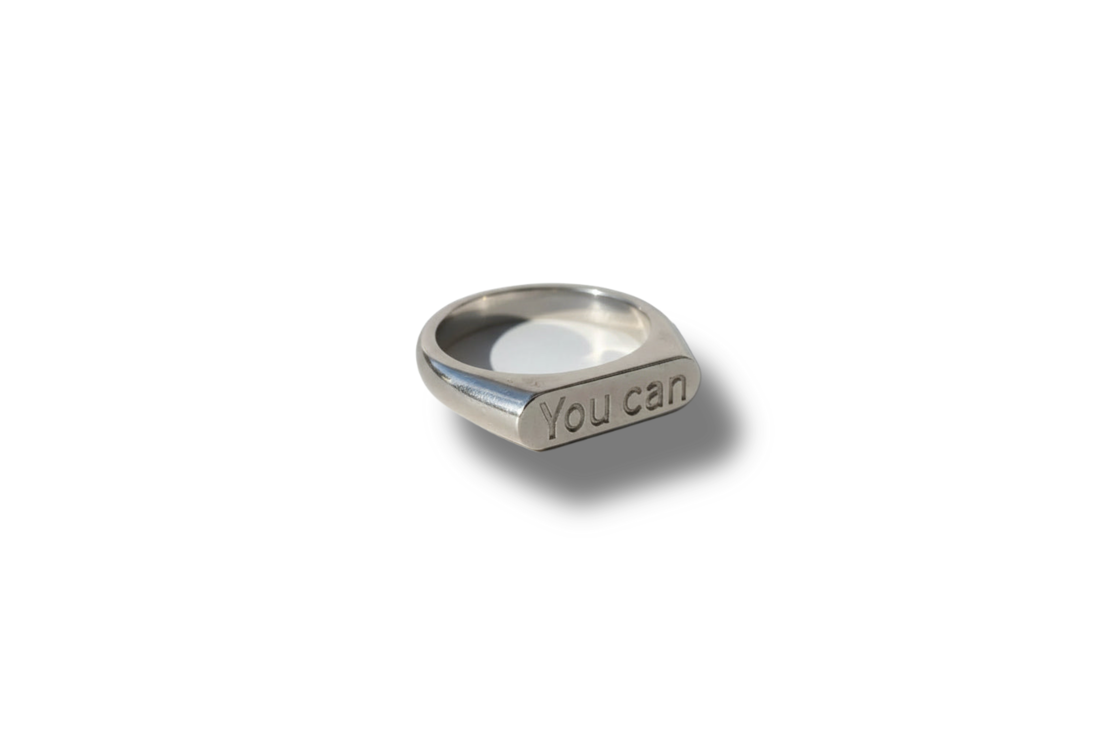 Silver ring "You Can"