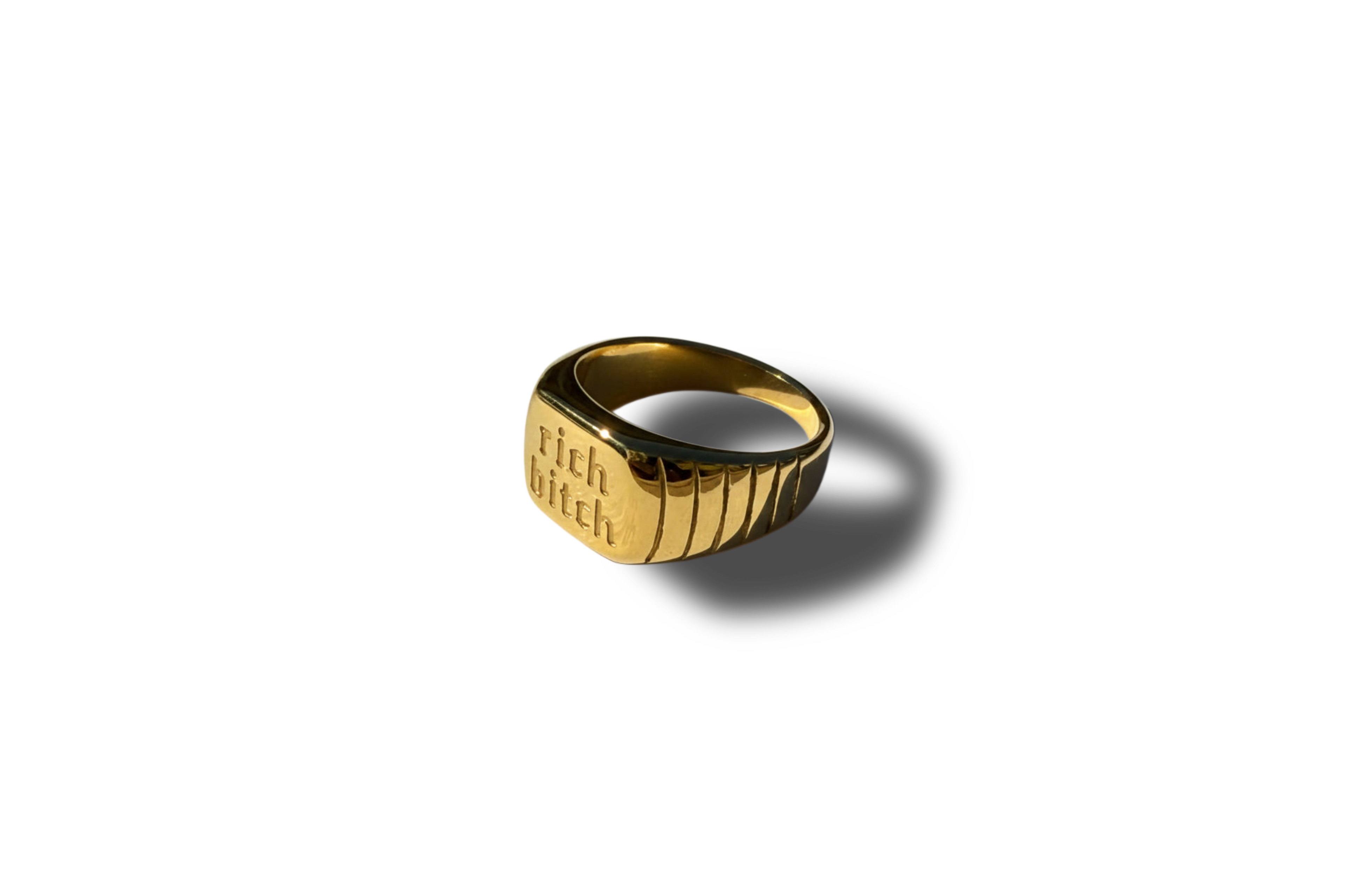 Gold ring "Rich Bitch"