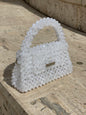 Luxury Beaded Bag White ,,La Classica''
