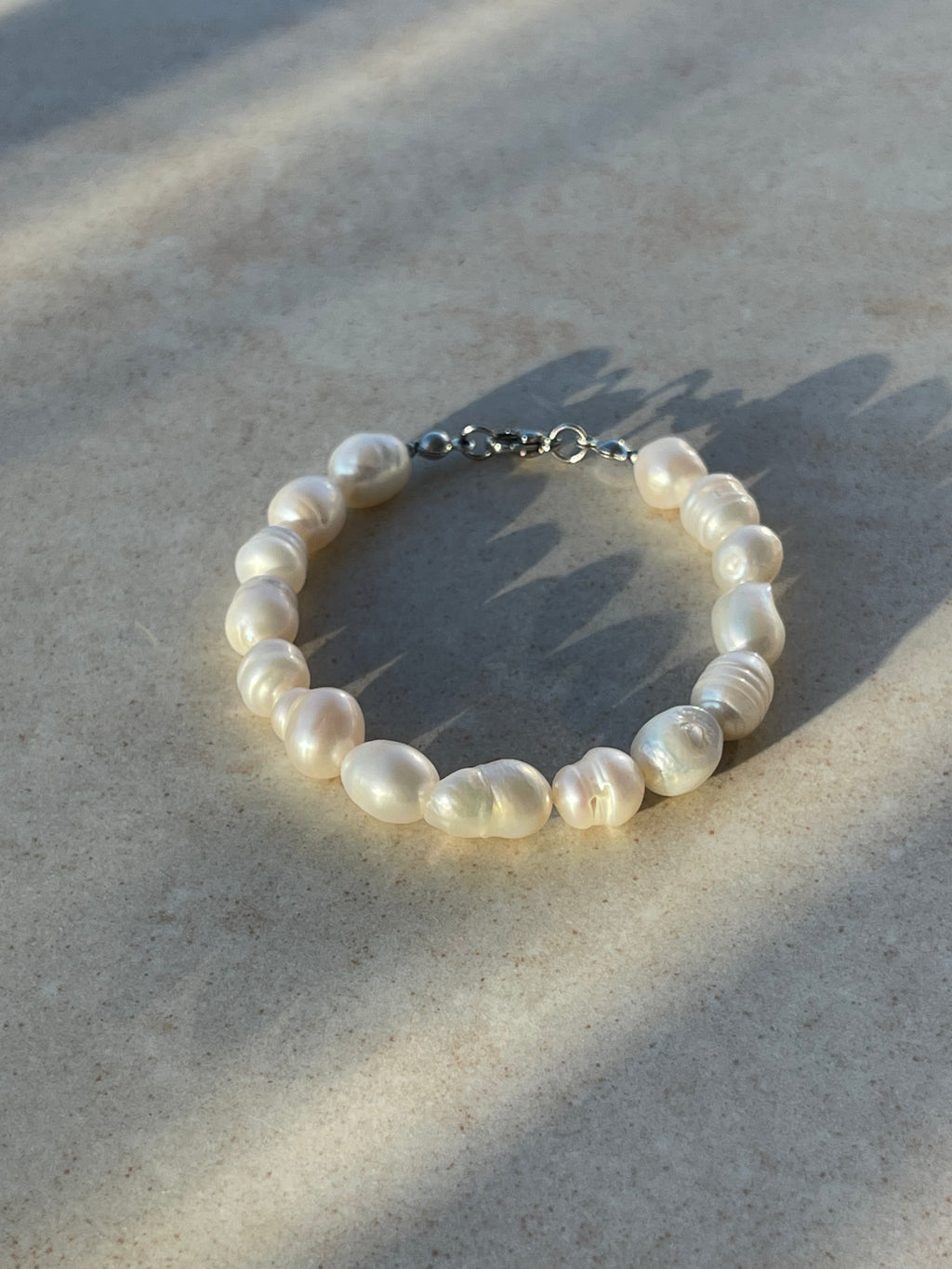 Freshwater Natural Pearl with added silver