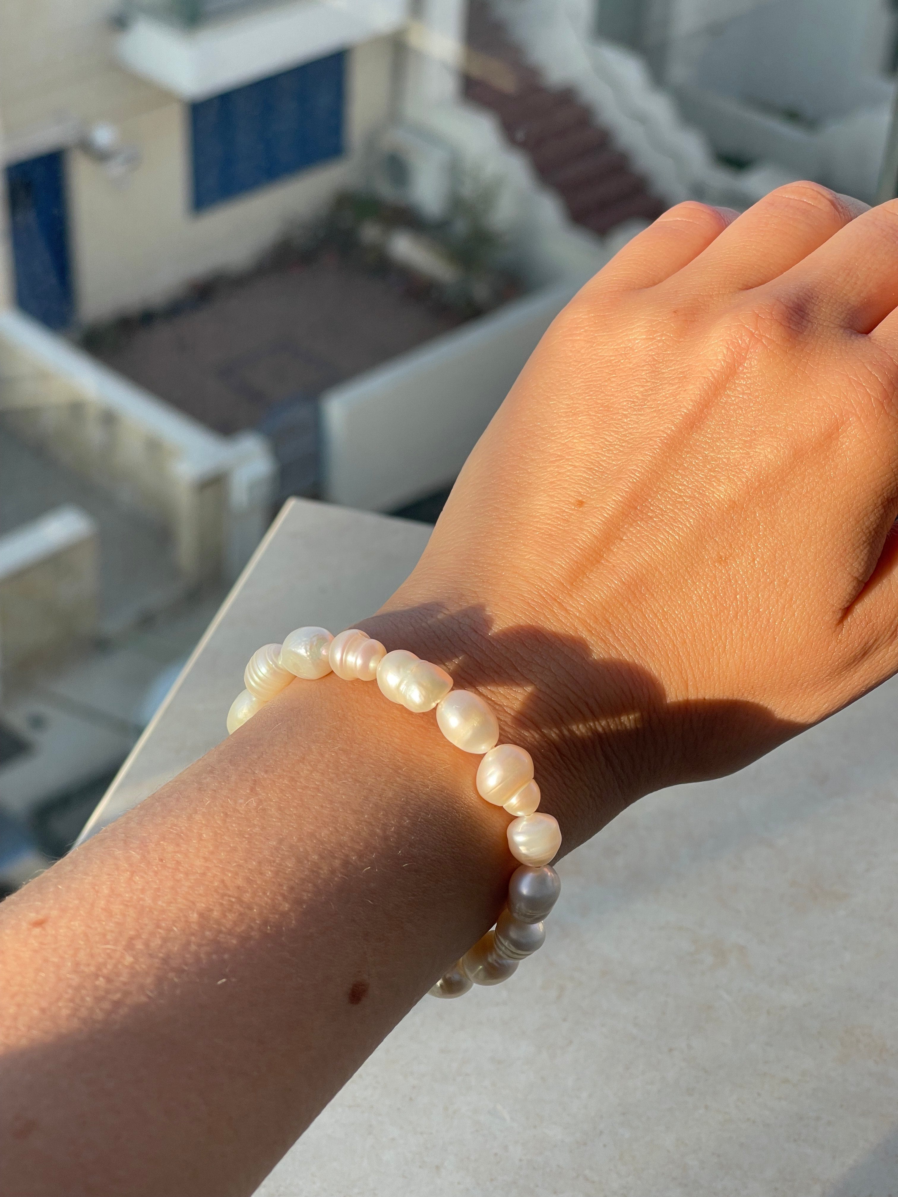 Freshwater Natural Pearl with added silver